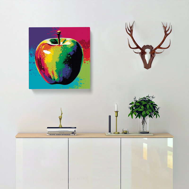 Apple Pop Art No.2 - Wrapped Canvas, 35cm H x 35cm W x 3cm D