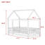 Lit en bois pour lit simple avec structure de toit, garde-corps de sécurité-580259717-580259714