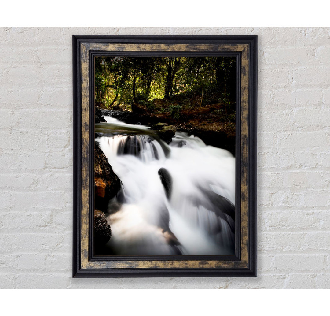 The Woodland Waterfall - Einzelner Bilderrahmen Kunstdrucke