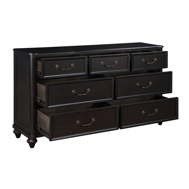 Commode de 7 tiroirs au fini anthracite
