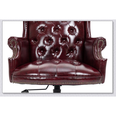 Fauteuil de direction avec design ergonomique, siège et dossier rembourrés épais, similicuir, roulettes à roulement en douceur, fauteuil de bureau confortable, paquet de 1