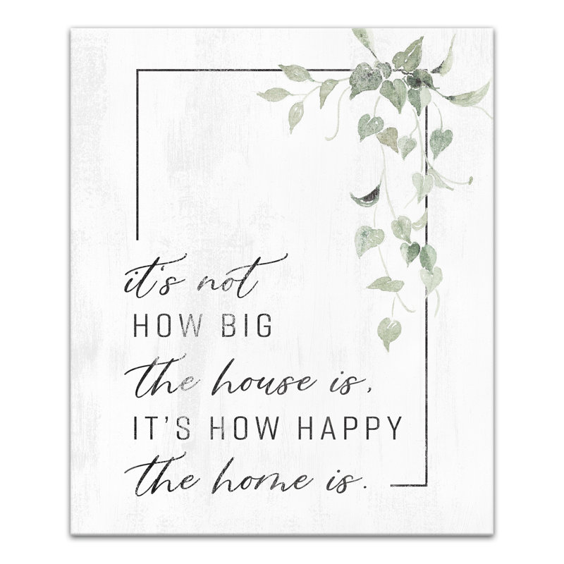 «Happy Home», reproduction sur toile, H 24 po x l 20 po