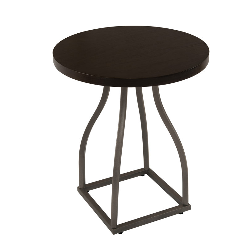 Table d'appoint Homepop Lindsay, Terre d'ombre / base grise