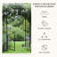 Arche de jardin 85 po avec barrière, treillis en métal pour vignes grimpantes, garniture de mariage, ajout noir