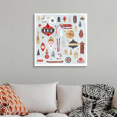 Reproduction d’art sur toile, "Christmas chalet IV" par Victoria Borges
