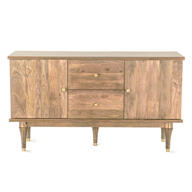 Provence 55" Sideboard in Natural Brown, Natural Brown