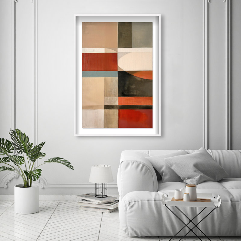 Pattern Pulse II Shadowbox Abstract Print by Oliver Gal, Black Frame, 10 x 15, 55.5"H x 37.5"W, White Frame