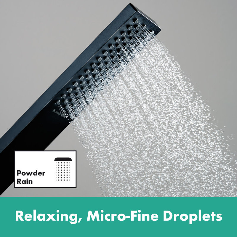 hansgrohe Pulsify E Wallbar Set 100 3-Jet 24", 1.75 GPM, Matte Black, 2.5 GPM