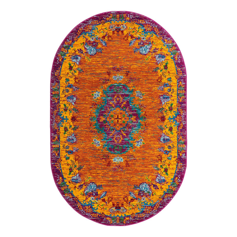 Niceto Indoor Rug, Oval 5'3" x 8'