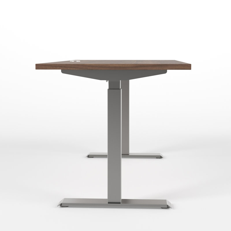 Bureau à hauteur réglable avec rangement REVOH, Noyer de Californie, H 50 po x l 60 po x P 30 po