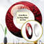Red Moon Ruby Radiance - miroir décoratif lune, miroir mural rond rouge, impression d'art en métal-99622738