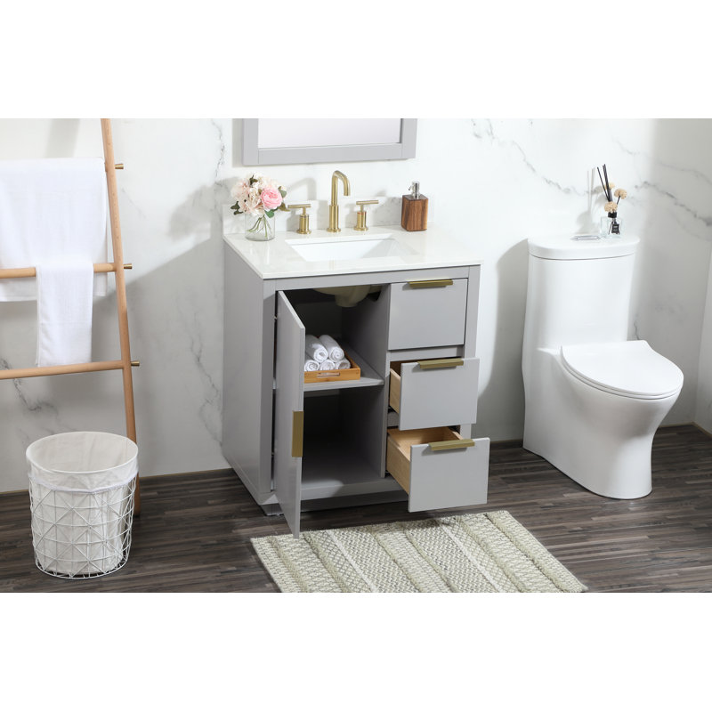 Ensemble de meuble-lavabo simple 30 po Broadlands, Gris