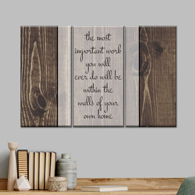 «Most Import Work Typographie», reproduction d'art sur toile