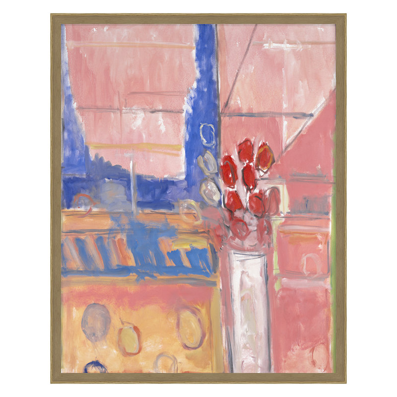 Nature morte, intérieur / extérieur par Stephen Dinsmore - peinture à cadre unique, Chêne, H 30 po x l 24 po x P 2,38 po