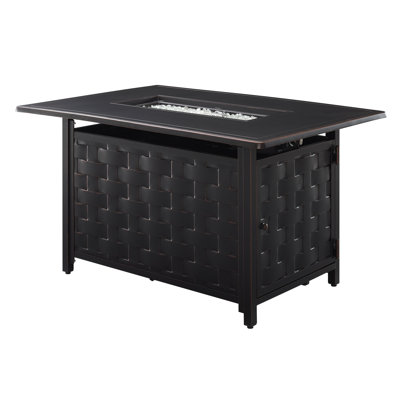 Bedia Rectangle Aluminum Propane Smokeless Fire Pit