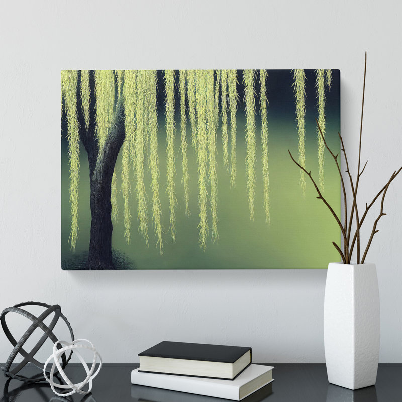 Bold Weeping Willow Tree - Wrapped Canvas, 50cm H x 76cm W x 3cm D