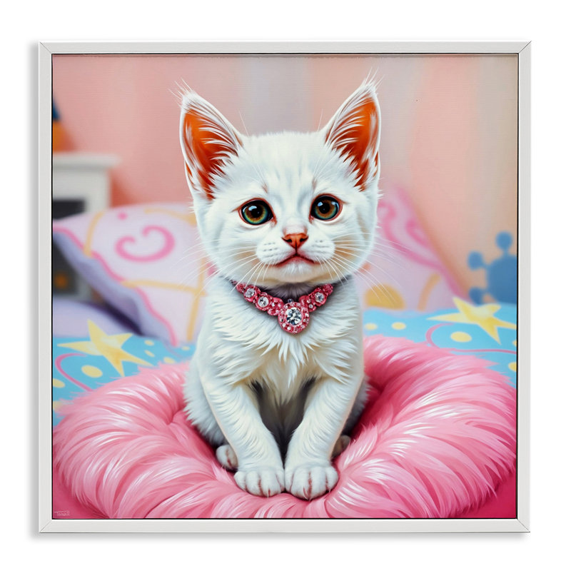 «Diamonds & Cuddles Kitten», estampe numérique, conception de Tabz Jones, H 12 po x l 12 po