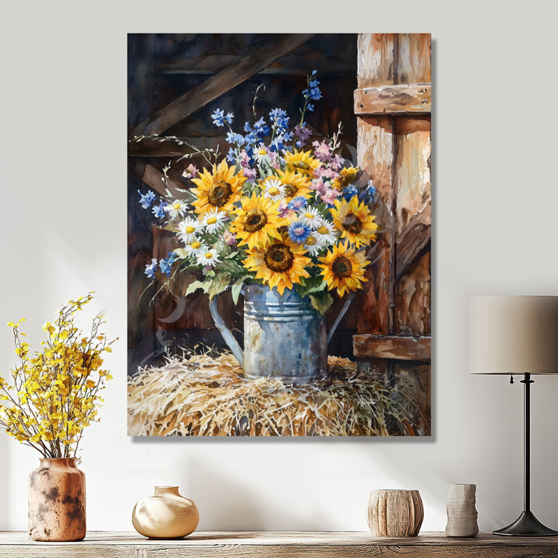 Perri - Bouquets assortis, impressions sur métal, H 20 po x l 12 po