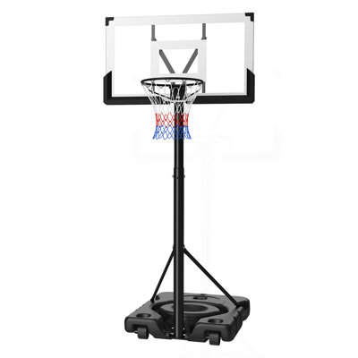 Portable Basketball Stand, 10 Ft Height Adjustment Basketball Hoop & Goal, Portable Basketballs Hoop With 48 Inch PC Backboard & Wheels For Kids, Teen