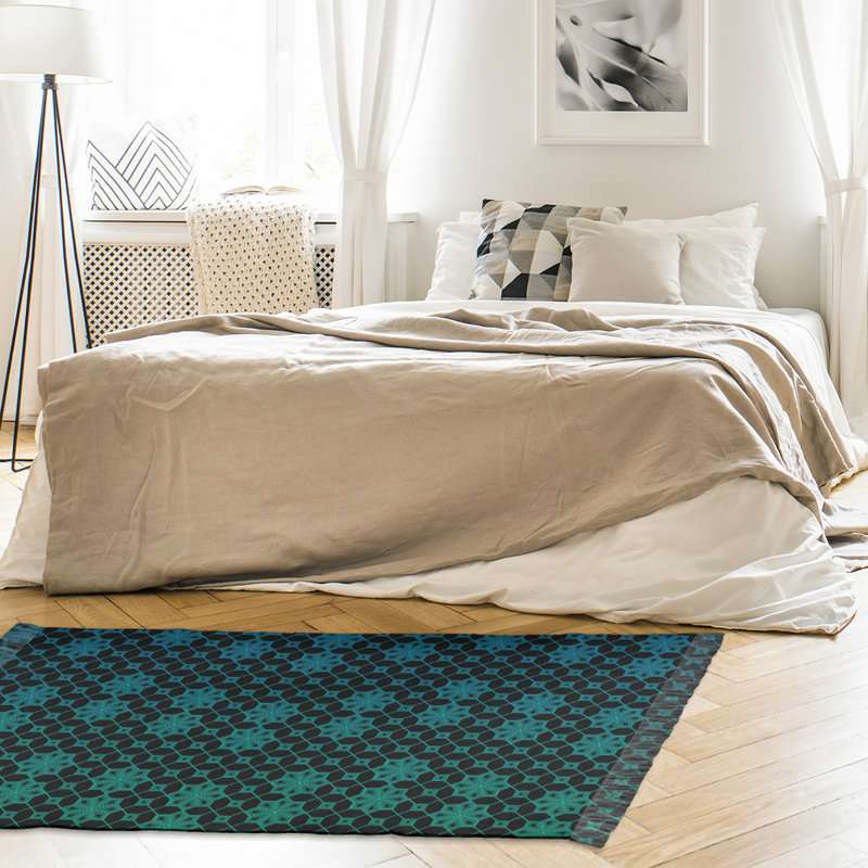 Tapis noir/vert à treillis dégradé Mcguigan, Oui