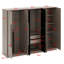 6-Doors Wooden Wardrobe Storage For Bedroom,With 2 Drawers Inside