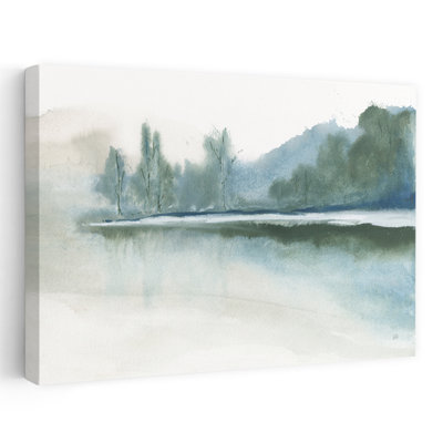 Mountain Mist I - Blue Gray Green Grey Art