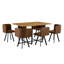Ensembles de table de salle à manger compacts avec chaises en polyuréthane et métal