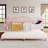 Twin Size Metal Daybed Frame with Trundle, Heart Design Noise Free Platform Sofa Bed with Heavy Duty Steel Slats Support for Bedroom Living Room, Easy Assembly & Space-Saving, Pink