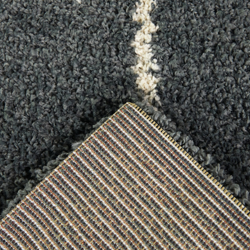 Tapis bleu sarcelle à poils longs Morton, Rectangle 7 pi 10 po x 10 pi