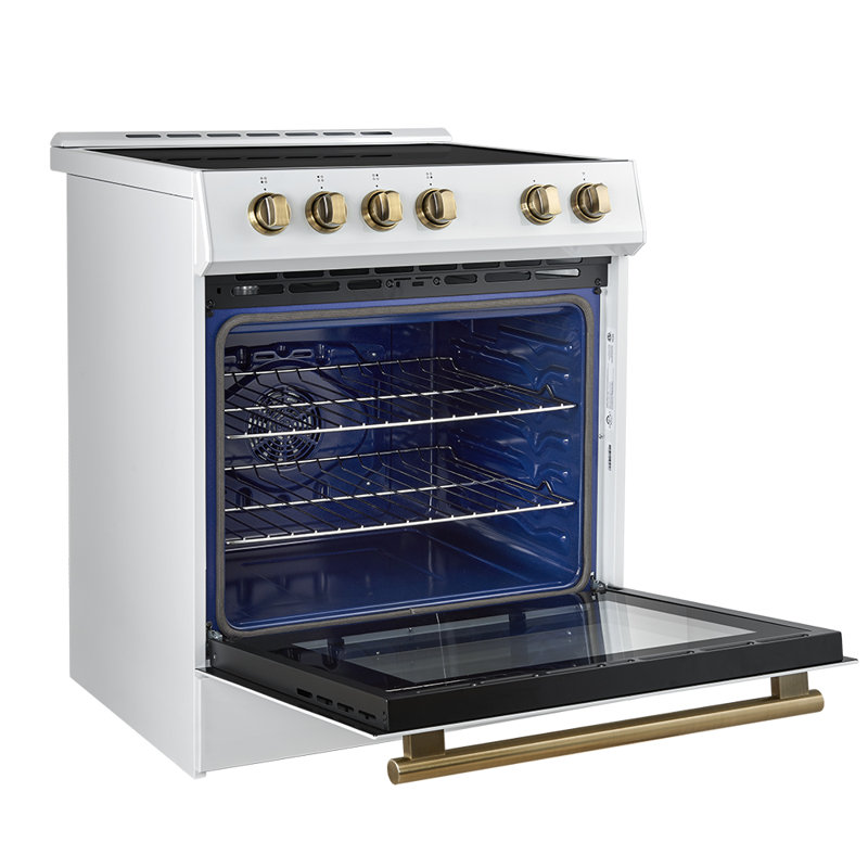 Induction électrique encastrée 30 po Leonardo Espresso, 5,0 pi. Cu., Blanc