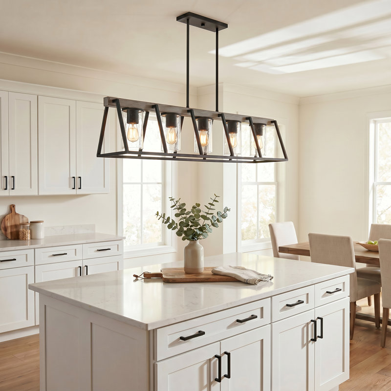 Brockton 5-Light Grey Ash Island Light