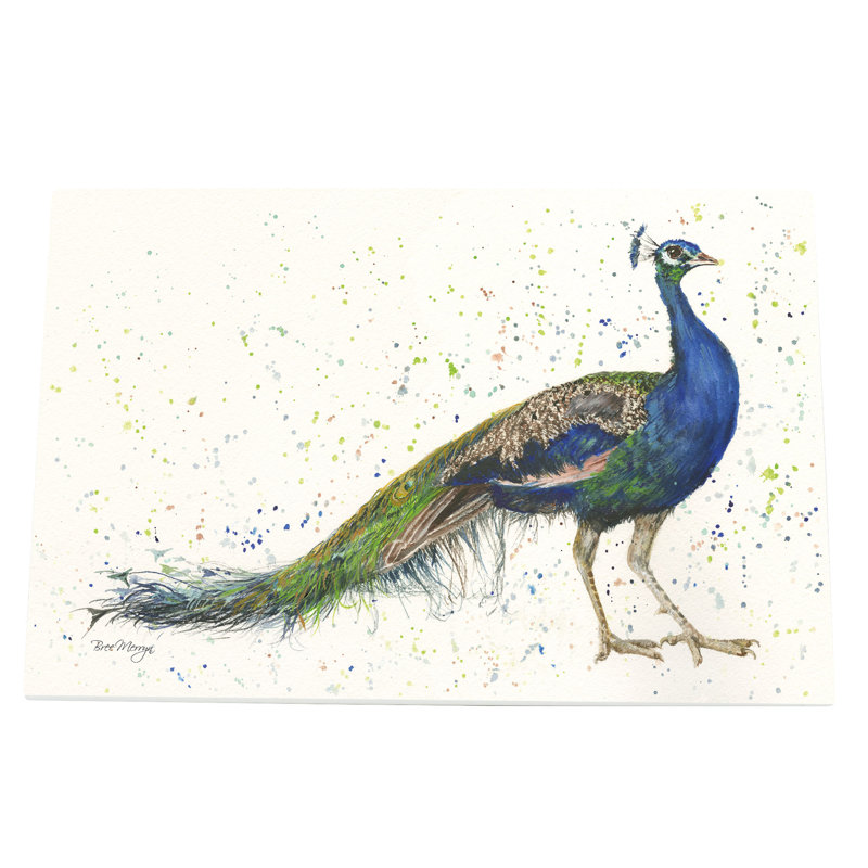 Peaky Blinder Peacock by Bree Merryn Ceramic Art Tile Wall Décor