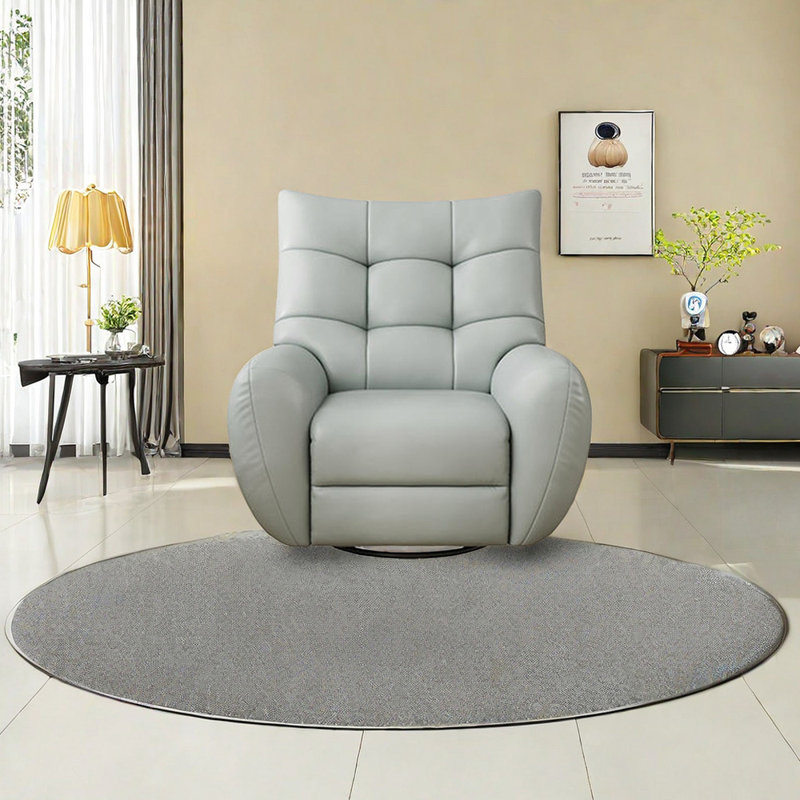 Grand fauteuil inclinable confortable en cuir résistant aux taches, Vert