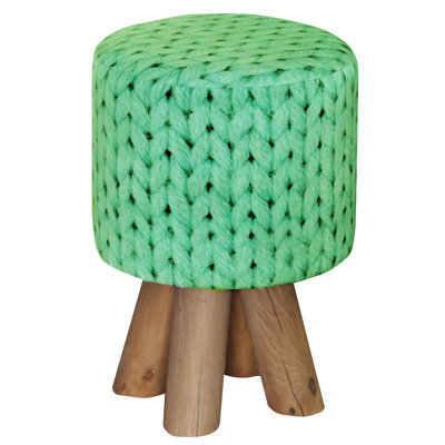 Solid + Manufactured Wood Accent Stool