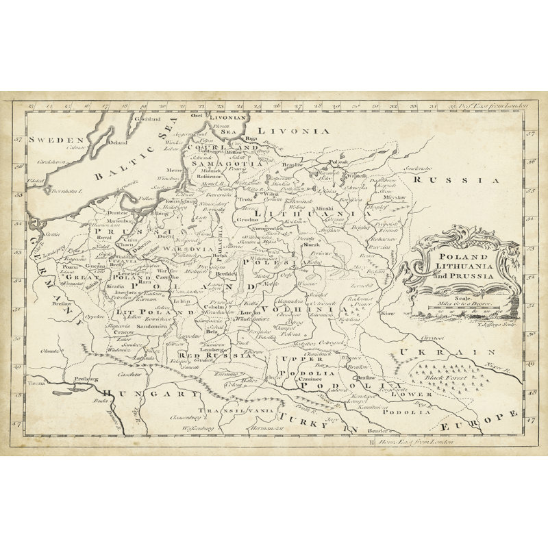Map Of Poland - Wrapped Canvas Print, 30cm H x 46cm W x 3.8cm D