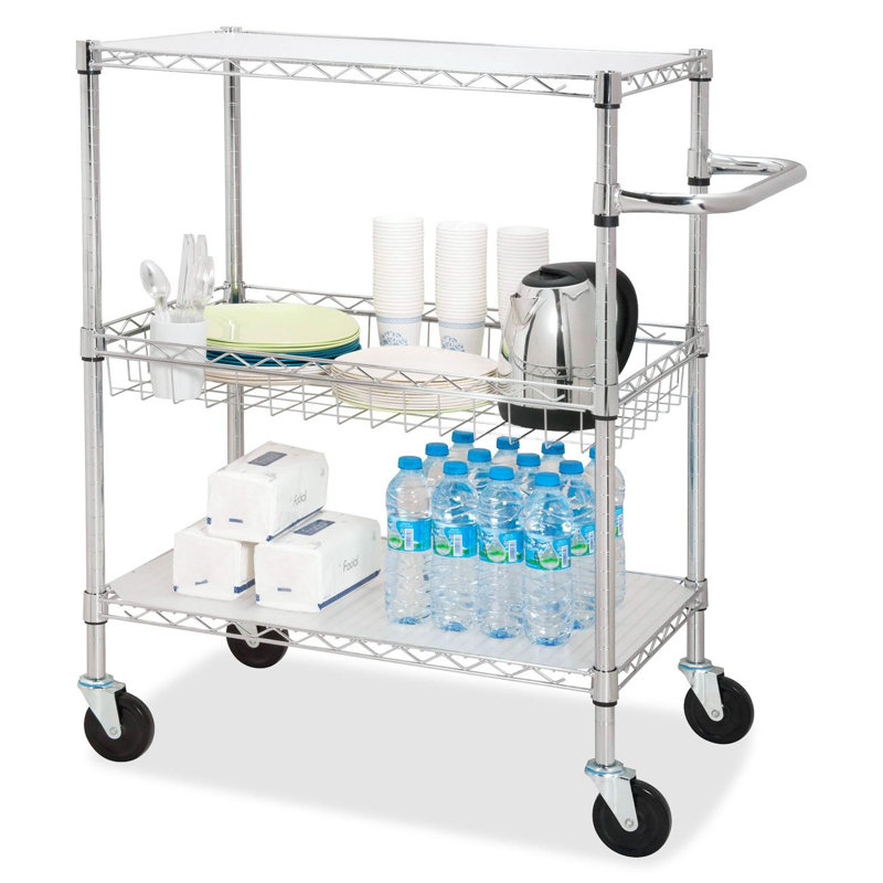 40'' H Utility Cart with Wheels, 40" H x 30" W x 18" D