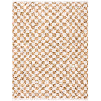 Tapis jaune à carreaux Viesville