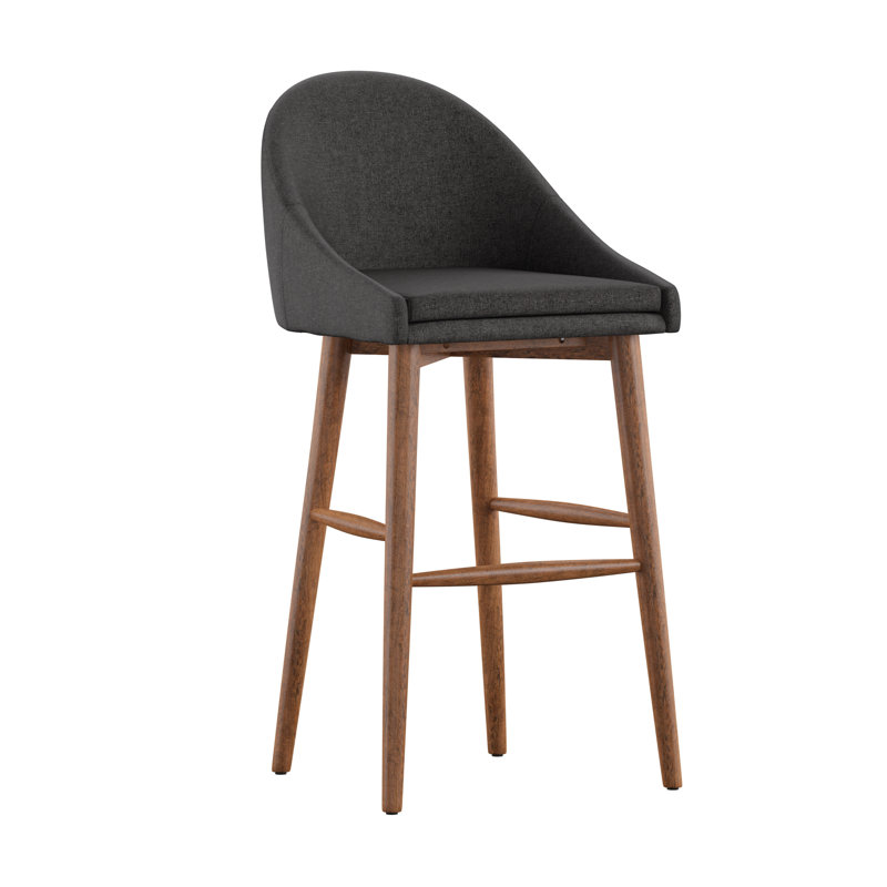 Tabouret de bar et de comptoir Loyd, Tabouret de bar (assise de 29,25 po de hauteur), Naturel, Gris foncé
