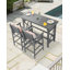 Ensemble de 3 tables de bar et chaises d'extérieur en PEHD, ensemble de 2 chaises hautes Adirondack avec table de bar rectangulaire, ensemble de tabourets de bar de patio, ensemble de bar de patio extérieur en PEHD pour balcon, porche, terrasse