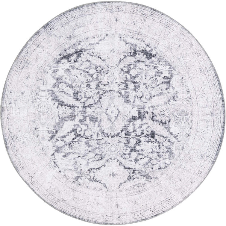 Tapis oriental gris anthracite / ivoire Heyde