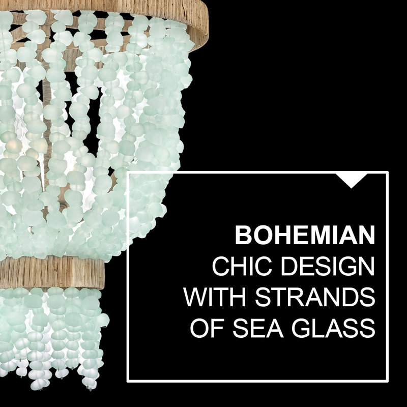 Dune 4 - Ligh Crystal Tiered Pendant, Burnished Gold/Blue