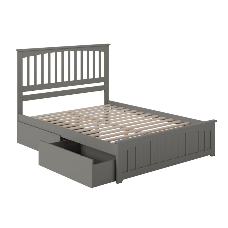 Huntsville Solid Wood Platform Bed with Matching Footboard and Storage Drawers, Queen