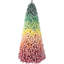 Sapin de Noël artificiel de 1,83 m (6 pi) à dégradé arc-en-ciel, floqué, avec 1326 branches, fini enneigé, structure articulée et base en métal, idéal pour décorer votre intérieur pendant les fêtes.