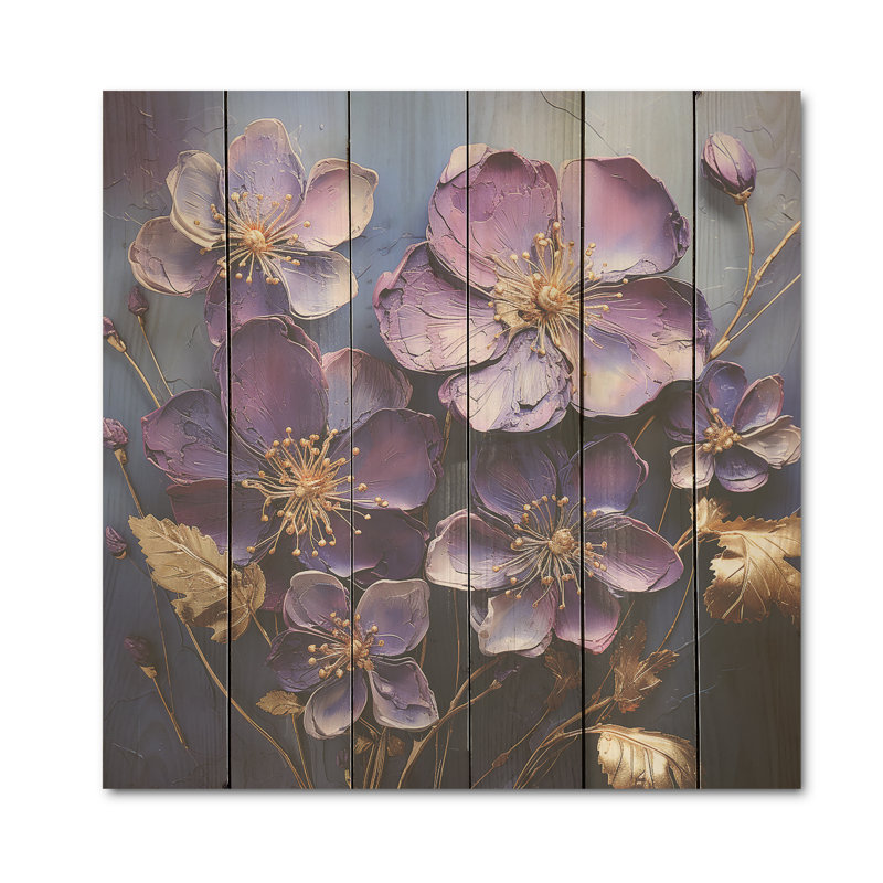 Royal Elegance - panneau de bois sur fond de bois de pin naturel, H 15 po x l 15 po