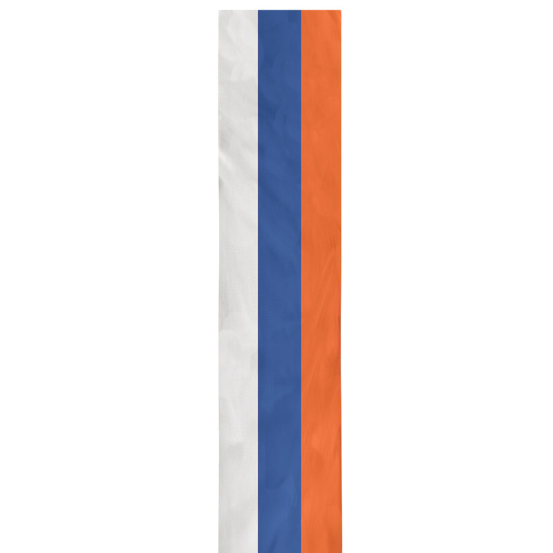 New York NYC Table Runner, 72" x 16", White/Royal Blue/Orange, Polyester