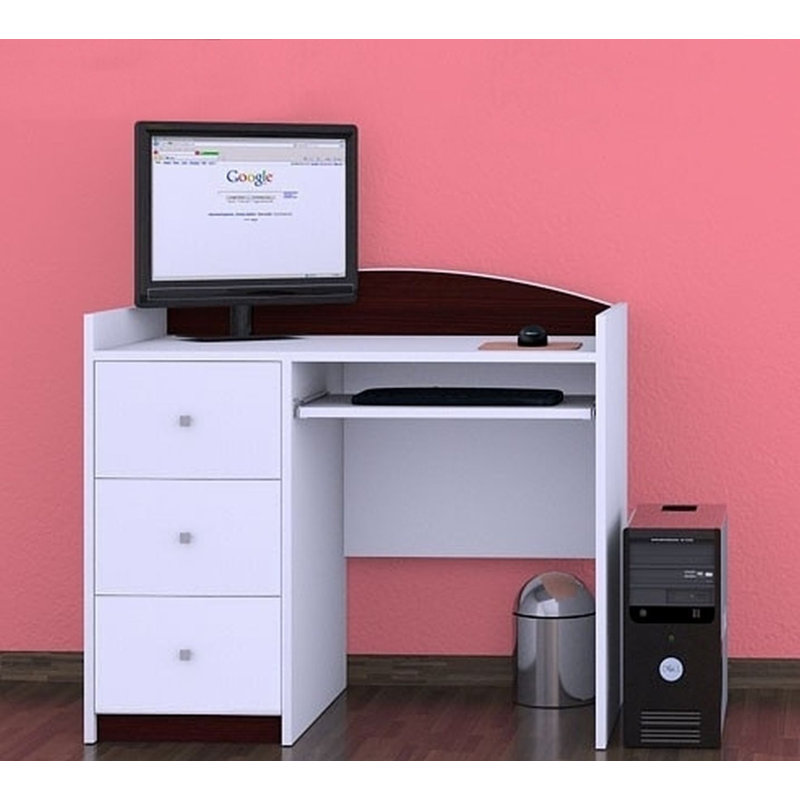 Quill 100cm Computer Desk, Dark Brown
