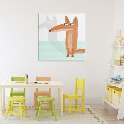 Toile fantaisiste d'ombre de renard, design par Carla Daly