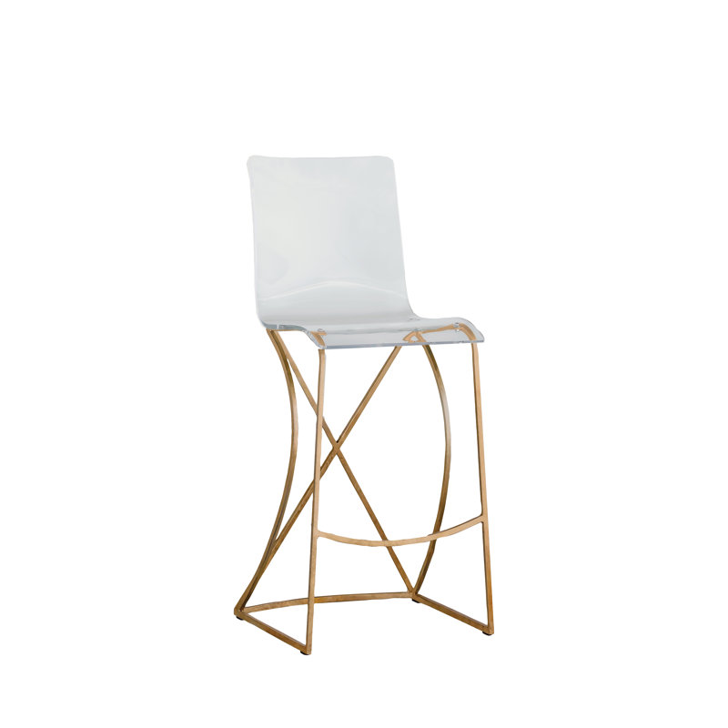 Johnson 30.25" Bar Height Stool - Gold, Antique Gold, Bar Stool (30" Seat Height)