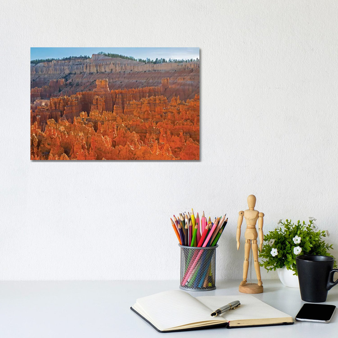 Utah, Bryce Canyon National Park. View Of Canyon With Hoodoos by Jamie & Judy Wild - Wrapped Canvas Print
