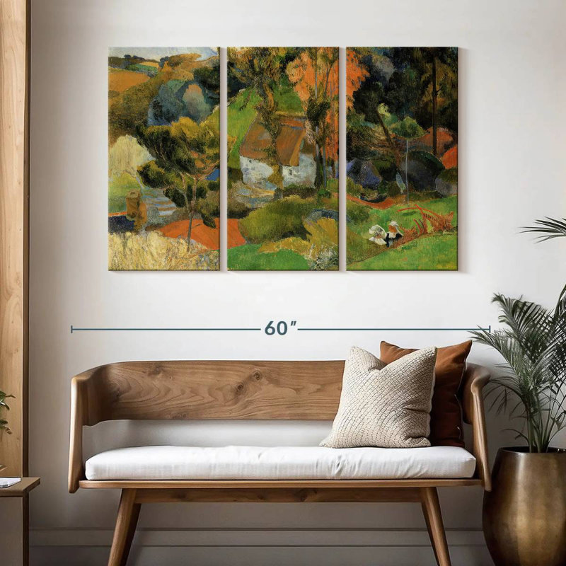 Paysage d'Alvord à Pont-Aven, H 32 po x l 50 po